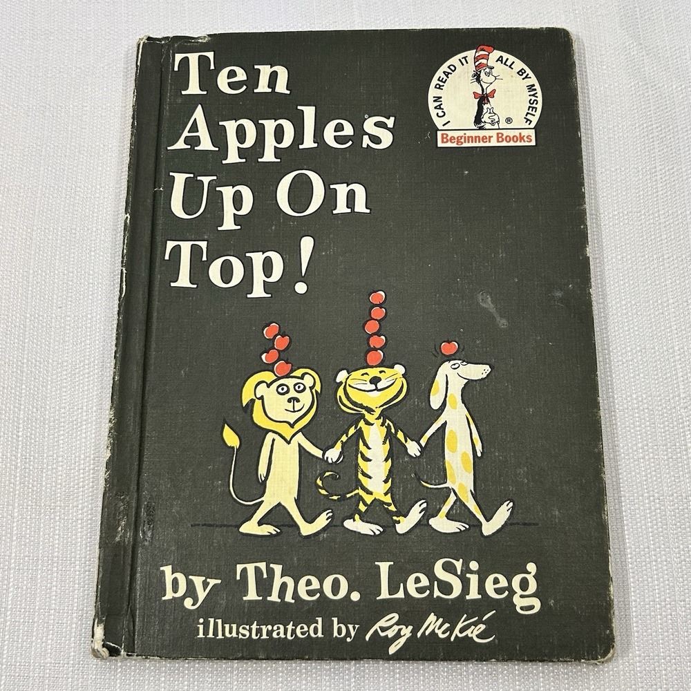 Ten Apples Up On Top 1961 Theo LeSieg Dr‎ Seuss Beginner Books HC